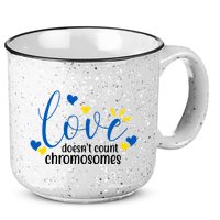 Love Doesnt Count Chromosome Down Syndrome 15oz Campfire Ceramic Mug