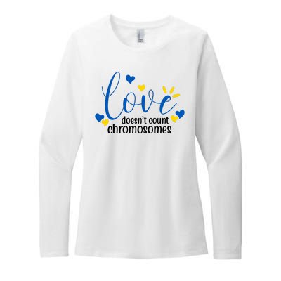 Love Doesnt Count Chromosome Down Syndrome Womens CVC Long Sleeve Shirt