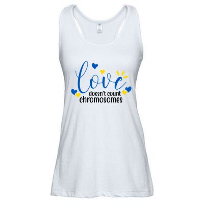 Love Doesnt Count Chromosome Down Syndrome Ladies Essential Flowy Tank
