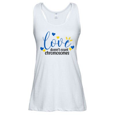 Love Doesnt Count Chromosome Down Syndrome Ladies Essential Flowy Tank