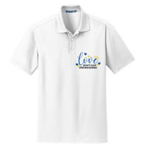 Love Doesnt Count Chromosome Down Syndrome Dry Zone Grid Polo