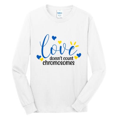 Love Doesnt Count Chromosome Down Syndrome Tall Long Sleeve T-Shirt