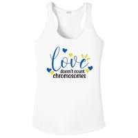 Love Doesnt Count Chromosome Down Syndrome Ladies PosiCharge Competitor Racerback Tank