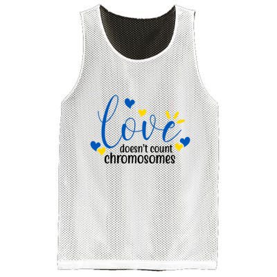 Love Doesnt Count Chromosome Down Syndrome Mesh Reversible Basketball Jersey Tank