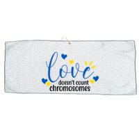 Love Doesnt Count Chromosome Down Syndrome Large Microfiber Waffle Golf Towel