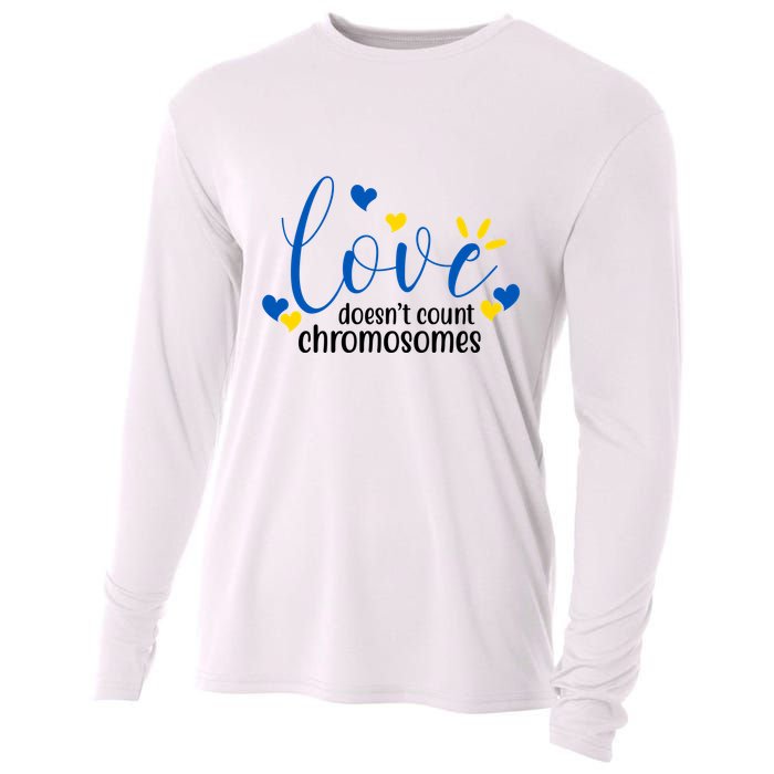 Love Doesnt Count Chromosome Down Syndrome Cooling Performance Long Sleeve Crew