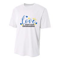 Love Doesnt Count Chromosome Down Syndrome Youth Performance Sprint T-Shirt