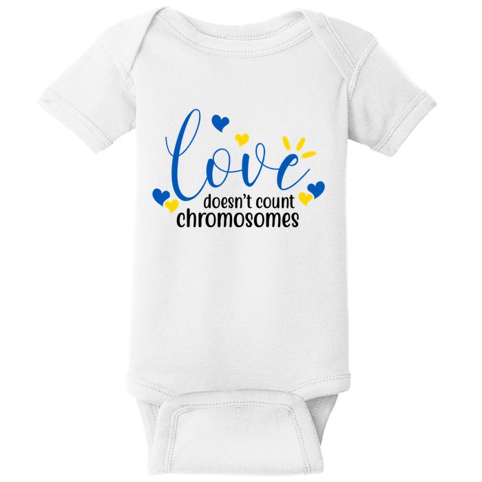 Love Doesnt Count Chromosome Down Syndrome Baby Bodysuit