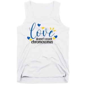 Love Doesnt Count Chromosome Down Syndrome Tank Top