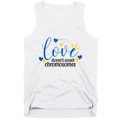Love Doesnt Count Chromosome Down Syndrome Tank Top