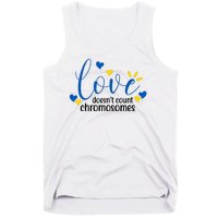 Love Doesnt Count Chromosome Down Syndrome Tank Top