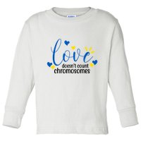 Love Doesnt Count Chromosome Down Syndrome Toddler Long Sleeve Shirt