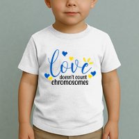 Love Doesnt Count Chromosome Down Syndrome Toddler T-Shirt
