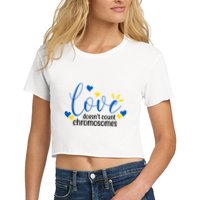 Love Doesnt Count Chromosome Down Syndrome Crop Top