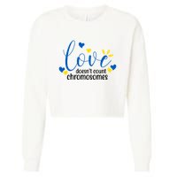 Love Doesnt Count Chromosome Down Syndrome Cropped Pullover Crew