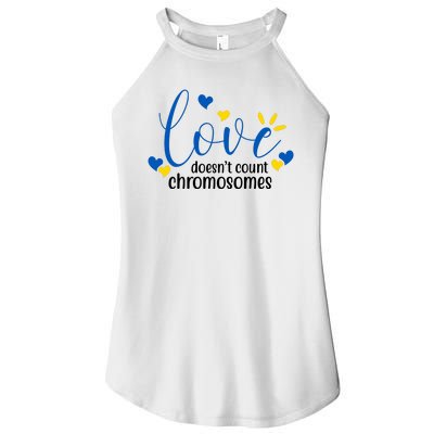 Love Doesnt Count Chromosome Down Syndrome Women’s Perfect Tri Rocker Tank