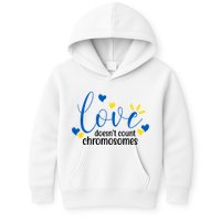 Love Doesnt Count Chromosome Down Syndrome Kids Hoodie