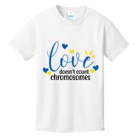 Love Doesnt Count Chromosome Down Syndrome Kids T-Shirt