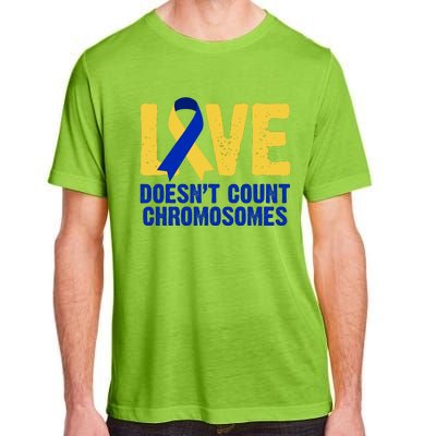 Love Doesn't Count Chromosomes Down Syndrome Adult ChromaSoft Performance T-Shirt