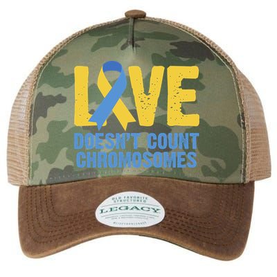 Love Doesn't Count Chromosomes Down Syndrome Legacy Tie Dye Trucker Hat