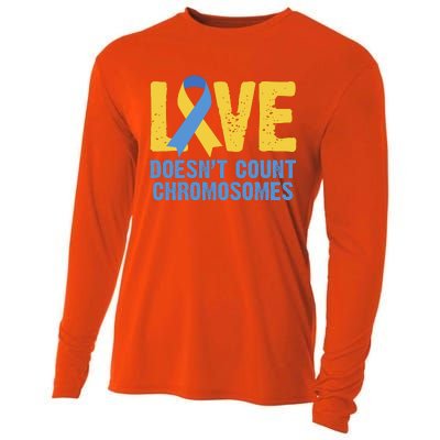 Love Doesn't Count Chromosomes Down Syndrome Cooling Performance Long Sleeve Crew