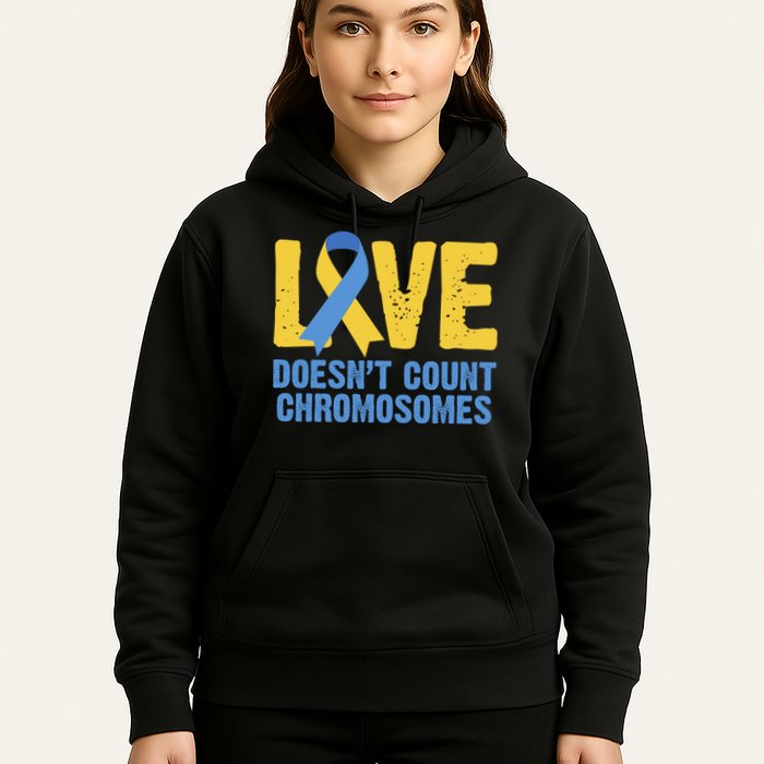 Love Doesn't Count Chromosomes Down Syndrome Hoodie