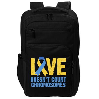 Love Doesn't Count Chromosomes Down Syndrome Impact Tech Backpack