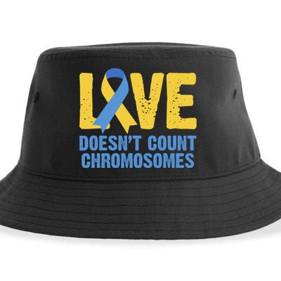 Love Doesn't Count Chromosomes Down Syndrome Sustainable Bucket Hat