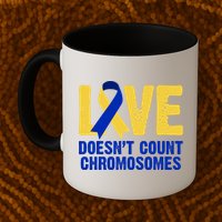 Love Doesn't Count Chromosomes Down Syndrome Mug