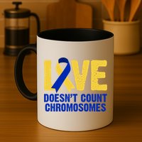 Love Doesn't Count Chromosomes Down Syndrome Mug