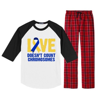 Love Doesn't Count Chromosomes Down Syndrome Raglan Sleeve Pajama Set