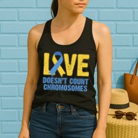 Love Doesn't Count Chromosomes Down Syndrome Womens Tank Top