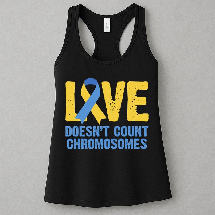 Love Doesn't Count Chromosomes Down Syndrome Womens Tank Top