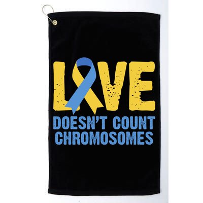Love Doesn't Count Chromosomes Down Syndrome Golf Towel