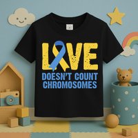 Love Doesn't Count Chromosomes Down Syndrome Toddler T-Shirt