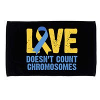 Love Doesn't Count Chromosomes Down Syndrome Microfiber Hand Towel