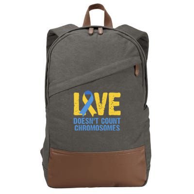 Love Doesn't Count Chromosomes Down Syndrome Cotton Canvas Backpack