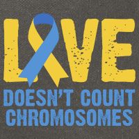 Love Doesn't Count Chromosomes Down Syndrome Cotton Canvas Backpack