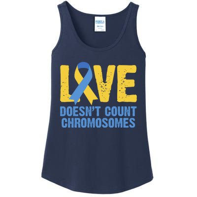 Love Doesn't Count Chromosomes Down Syndrome Ladies Essential Tank