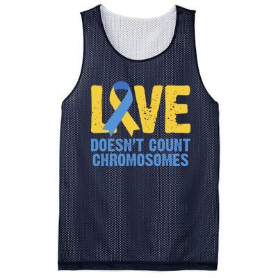 Love Doesn't Count Chromosomes Down Syndrome Mesh Reversible Basketball Jersey Tank