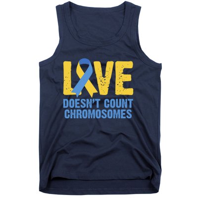 Love Doesn't Count Chromosomes Down Syndrome Tank Top