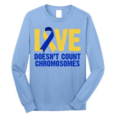 Love Doesn't Count Chromosomes Down Syndrome Long Sleeve Shirt