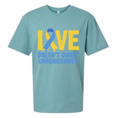 Love Doesn't Count Chromosomes Down Syndrome Sueded Cloud Jersey T-Shirt