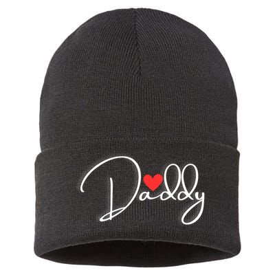 Love Daddy Cute Fathers Day Gift Sustainable Knit Beanie