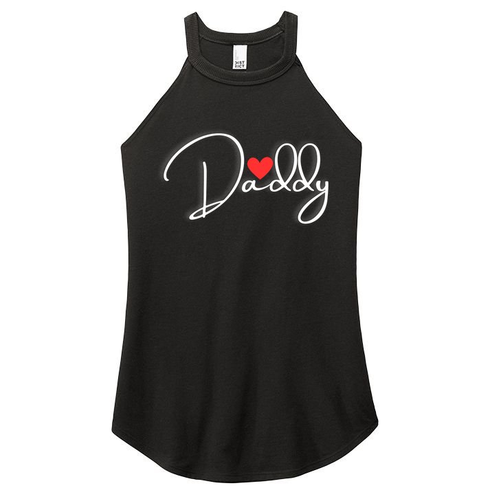Love Daddy Cute Fathers Day Gift Women's Perfect Tri Rocker Tank