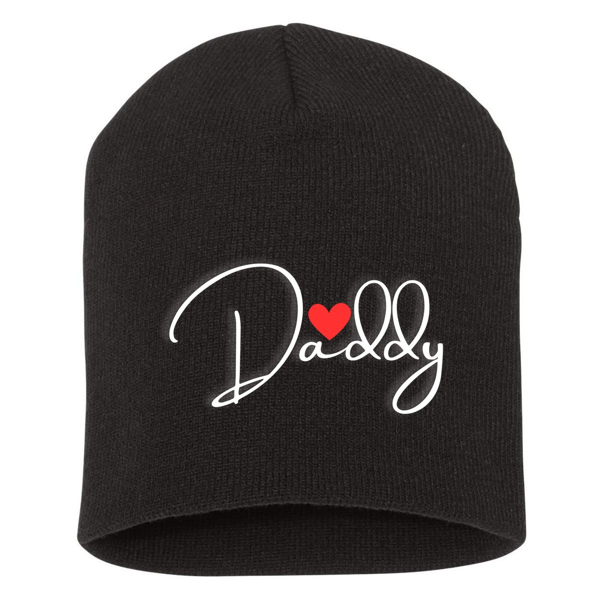 Love Daddy Cute Fathers Day Gift Short Acrylic Beanie