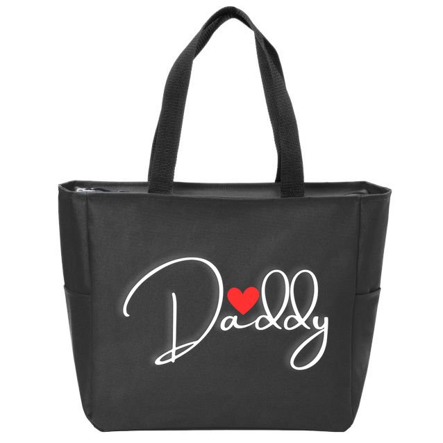 Love Daddy Cute Fathers Day Gift Zip Tote Bag