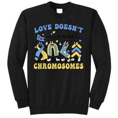 Love Doesn'T Count Chromosomes Teacher Support T21 SPED Sweatshirt