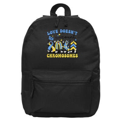 Love Doesn'T Count Chromosomes Teacher Support T21 SPED 16 in Basic Backpack