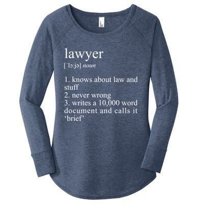 Lawyer Definition Cool Gift Funny Law School Meaningful Gift Women's Perfect Tri Tunic Long Sleeve Shirt